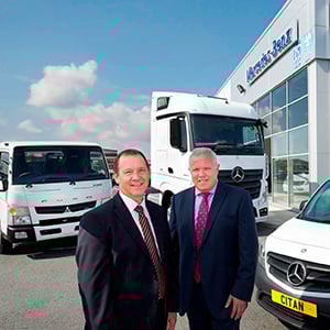 Brian Kempson & Roy Reed at Mercedes Benz, Deeside