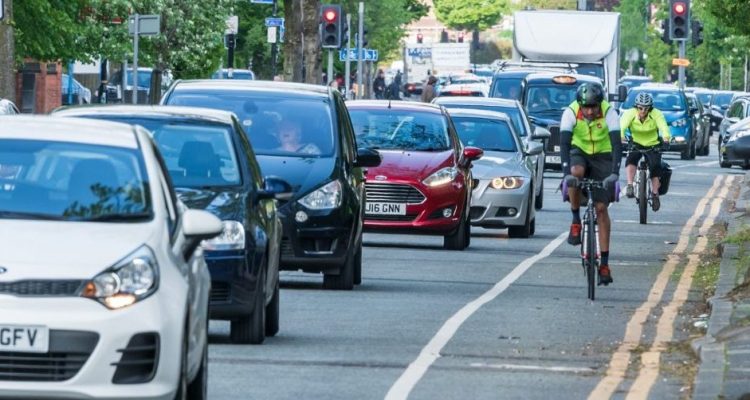 Busy road in Manchester