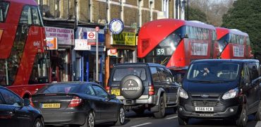 Traffic on a busy London road