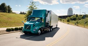 Volvo VNR Electric truck on an American highway