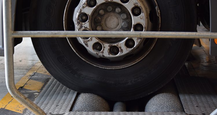 HGV brakes being tested