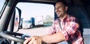 Happy HGV driver