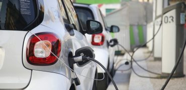 Cars being charged