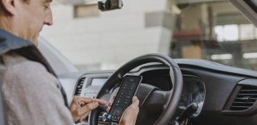 Driver using WEBFLEET
