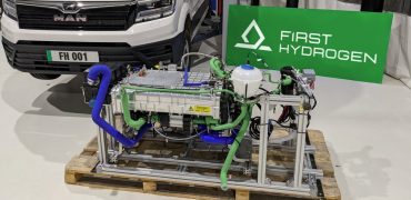 Hydrogen fuel cell and a MAN van
