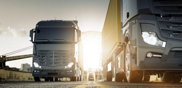 Lorries in sunlight