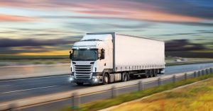 White lorry on the road