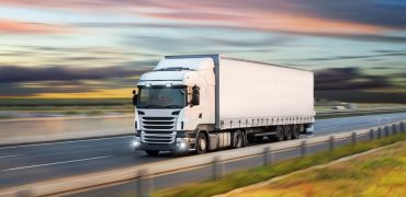 White lorry on the road