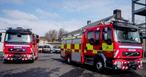 Mid and West Wales Fire and Rescue Service fire engines