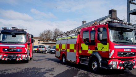 Mid and West Wales Fire and Rescue Service fire engines