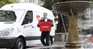 Van driver delivering goods