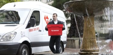 Van driver delivering goods