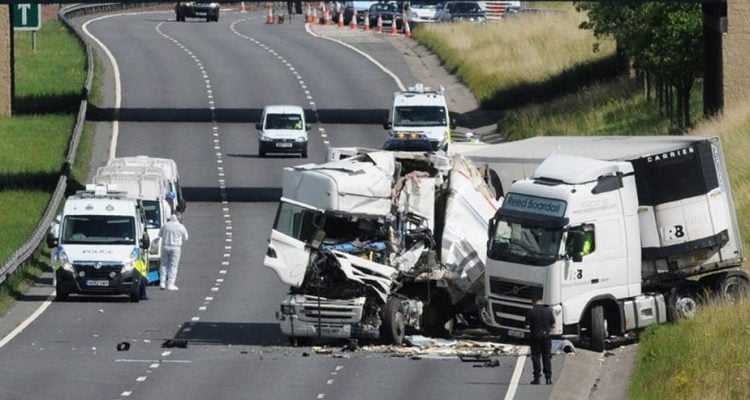 HGV accident caused by speeding