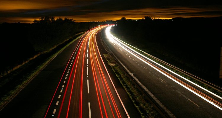 Motorway at night