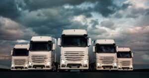 Five trucks
