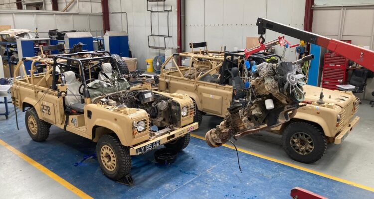 British Army Land Rovers being converted from diesel to electric