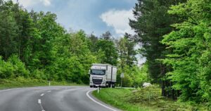 HGV of a country road
