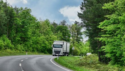 HGV of a country road