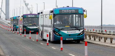 CAVForth Alexander Dennis Enviro200AV on Forth Road Bridge