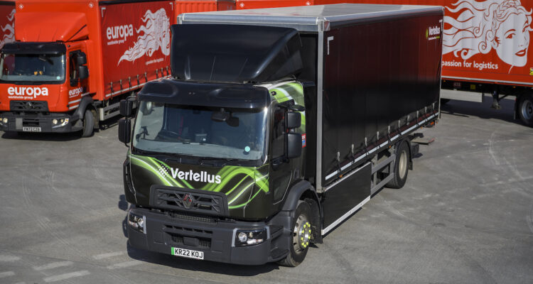 Europa Road take delivery of first electric truck from Vertellus