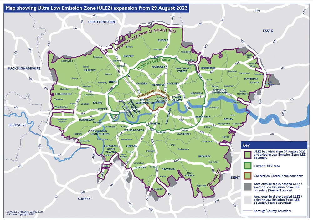 ULEZ expansion map