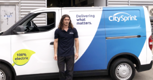 Ercan Bennett, a CitySprint courier