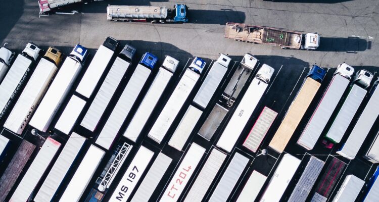 Ariel view of HGVs