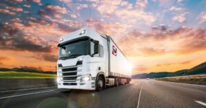 TIP Lorry & Trailer at sunset