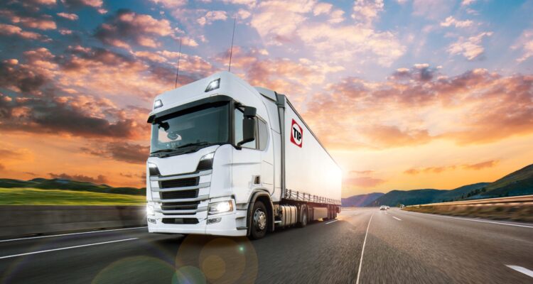 TIP Lorry & Trailer at sunset