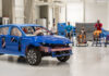 Skoda vehicle safety test car and test dummies
