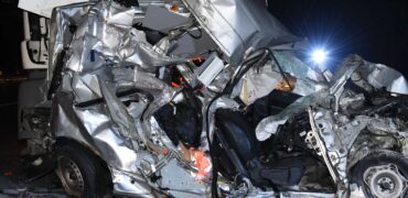 Wreckage of M11 collision