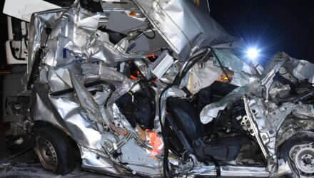 Wreckage of M11 collision