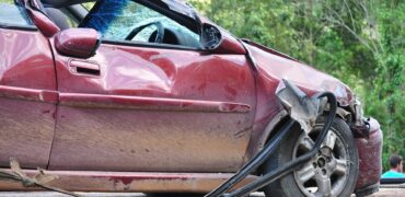 Smashed car