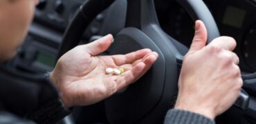 Driver about to take some tablets
