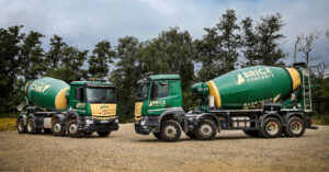 Merdedes-Benz Arocs set up as concrete mixers for Brice Aggregates