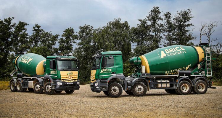 Merdedes-Benz Arocs set up as concrete mixers for Brice Aggregates