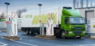 Waitrose trucj refueling at a biomethane service centre