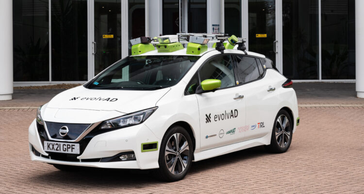 evolvAD Nissan Leaf autonomous research vehicle