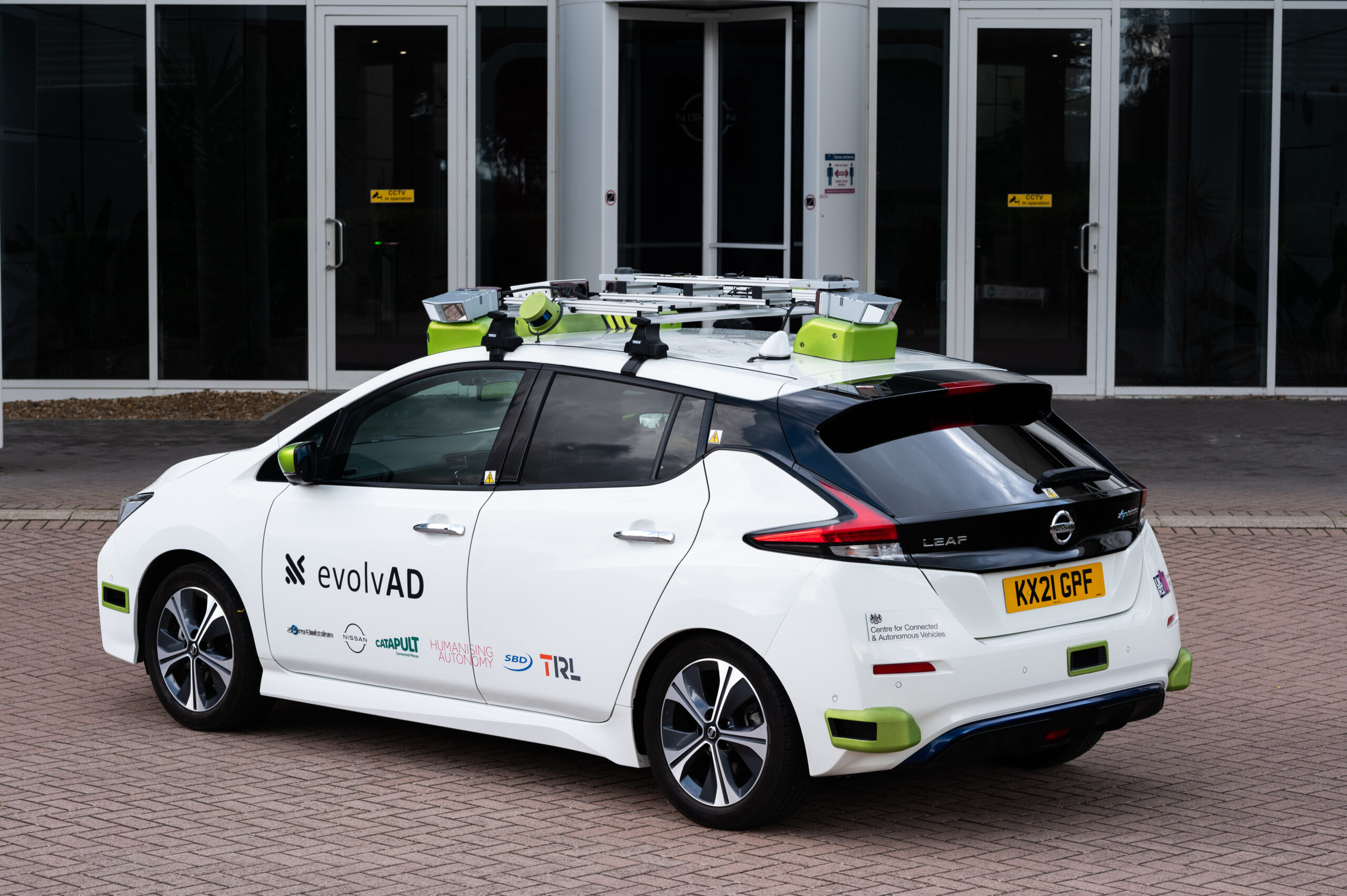 evolvAD Nissan Leaf autonomous research vehicle