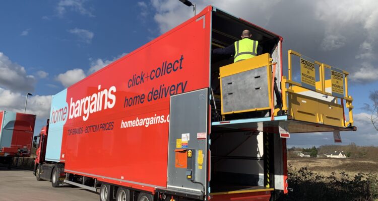 Home Bargains multi-deck tail-lift