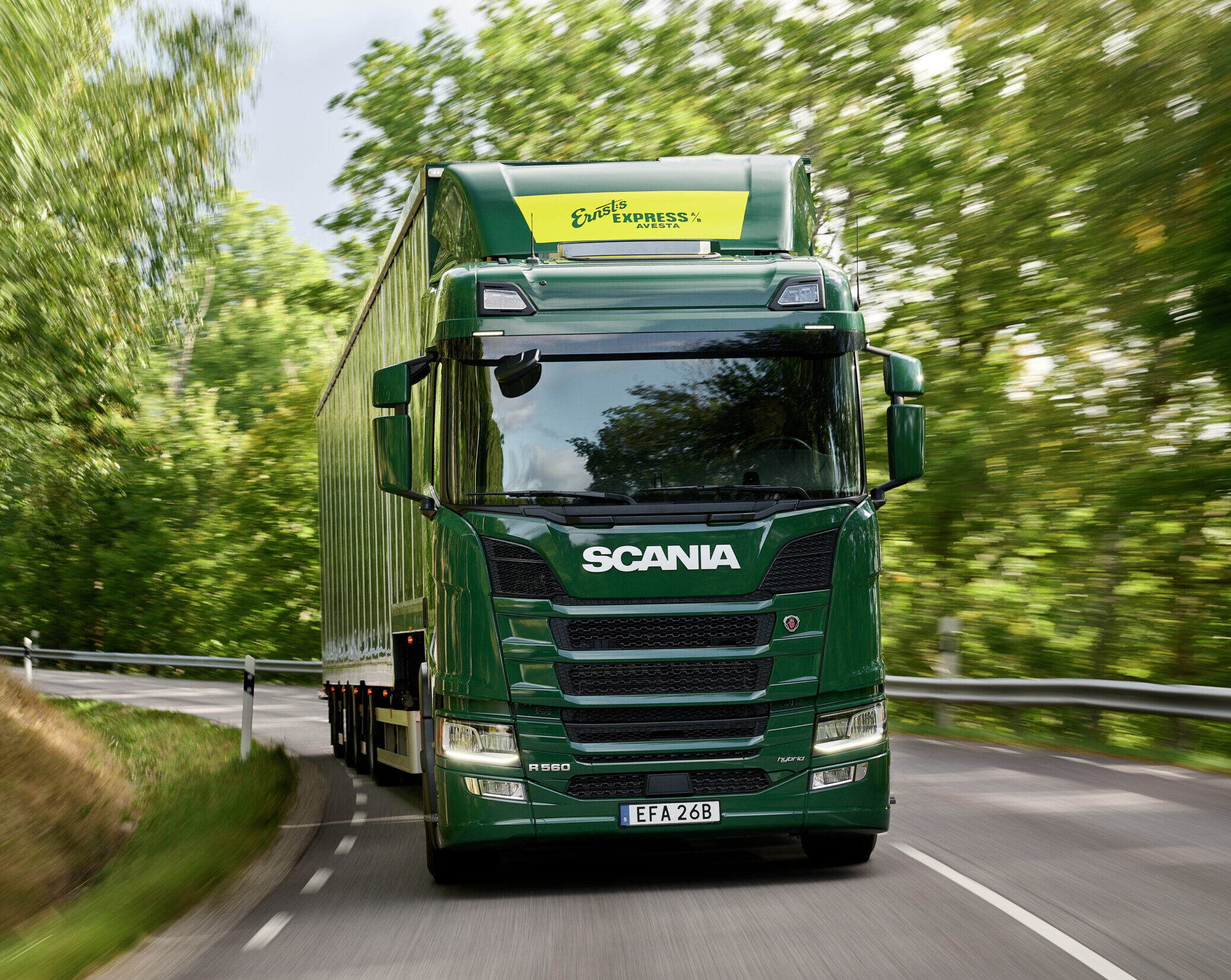 Scania R-series solar-powered hybrid electric truck