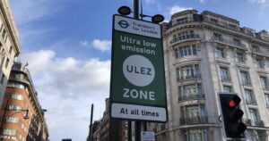 An ULEZ sign in London