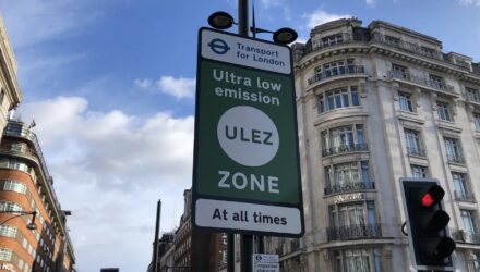 An ULEZ sign in London