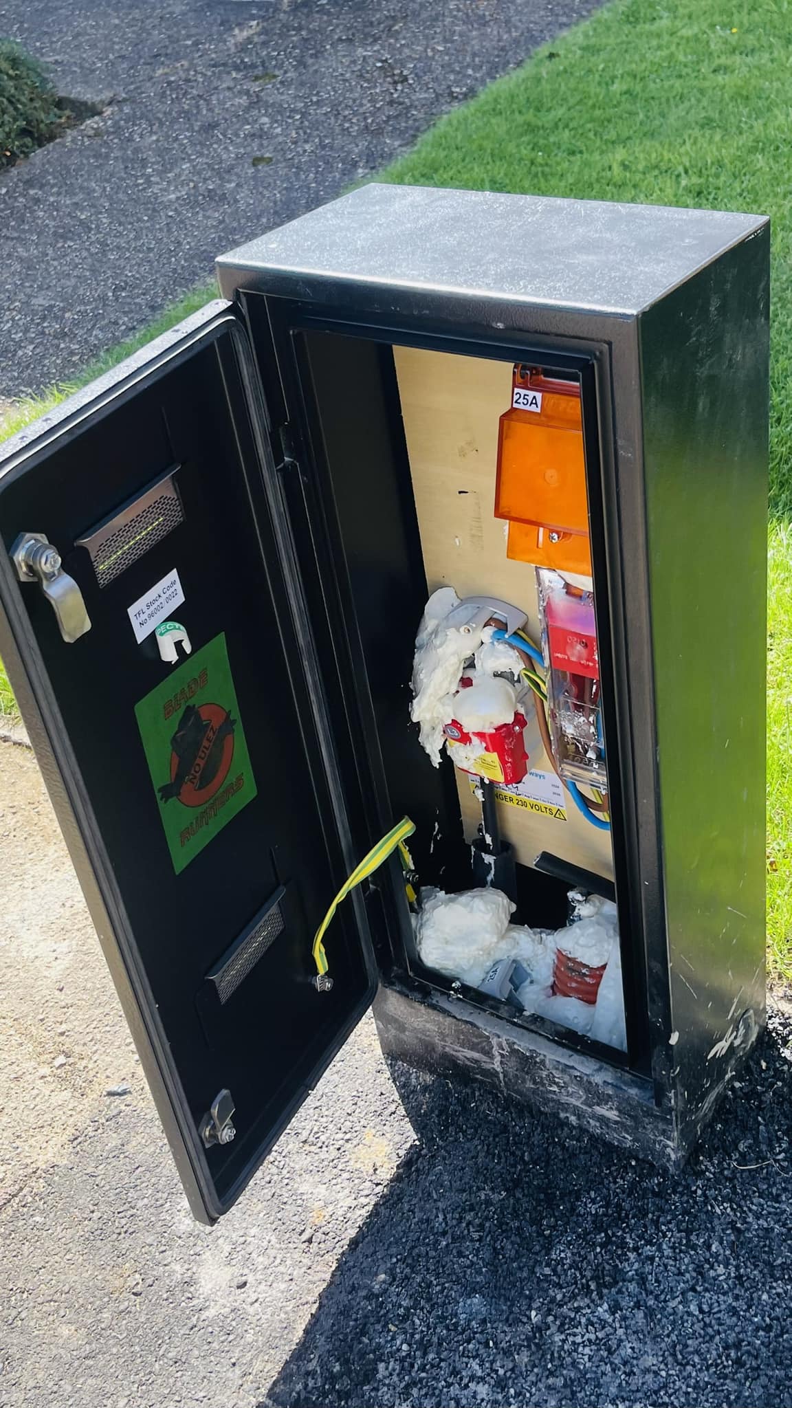Vandalised ULEZ control box