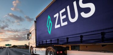 Truck with Zeus logo.
