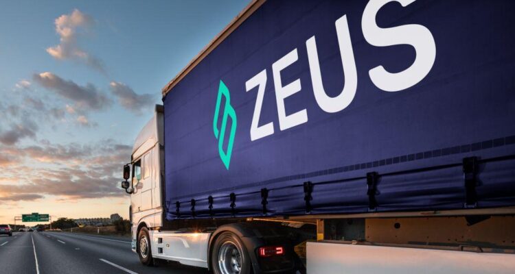 Truck with Zeus logo.