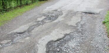Badly maintained road