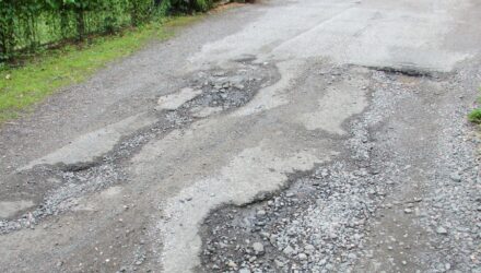 Badly maintained road