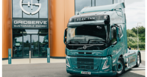 Electric HGV infront of Gridserve's offices
