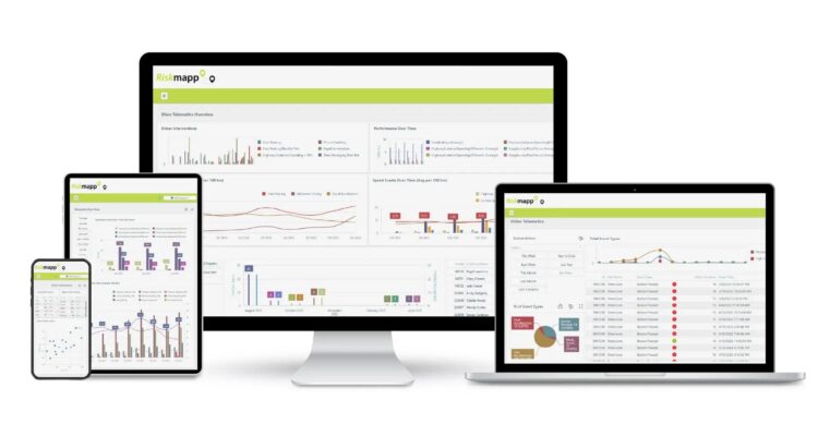 View of Applied Driving's Riskmapp computer screens